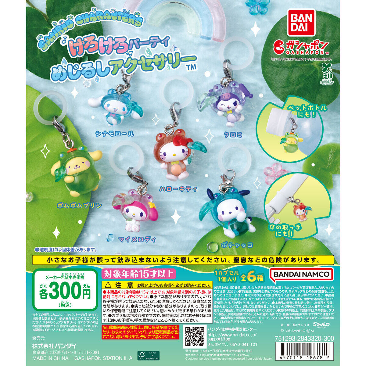 サンリオキャラクターズ けろけろパーティー めじるしアクセサリーの台紙画像