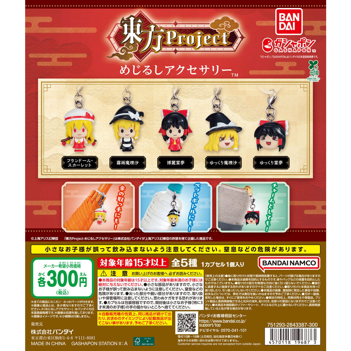 東方Project めじるしアクセサリーの台紙画像
