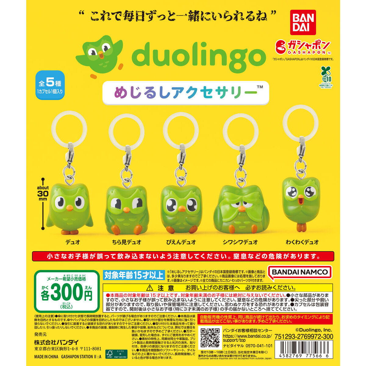 duolingo めじるしアクセサリーの台紙画像