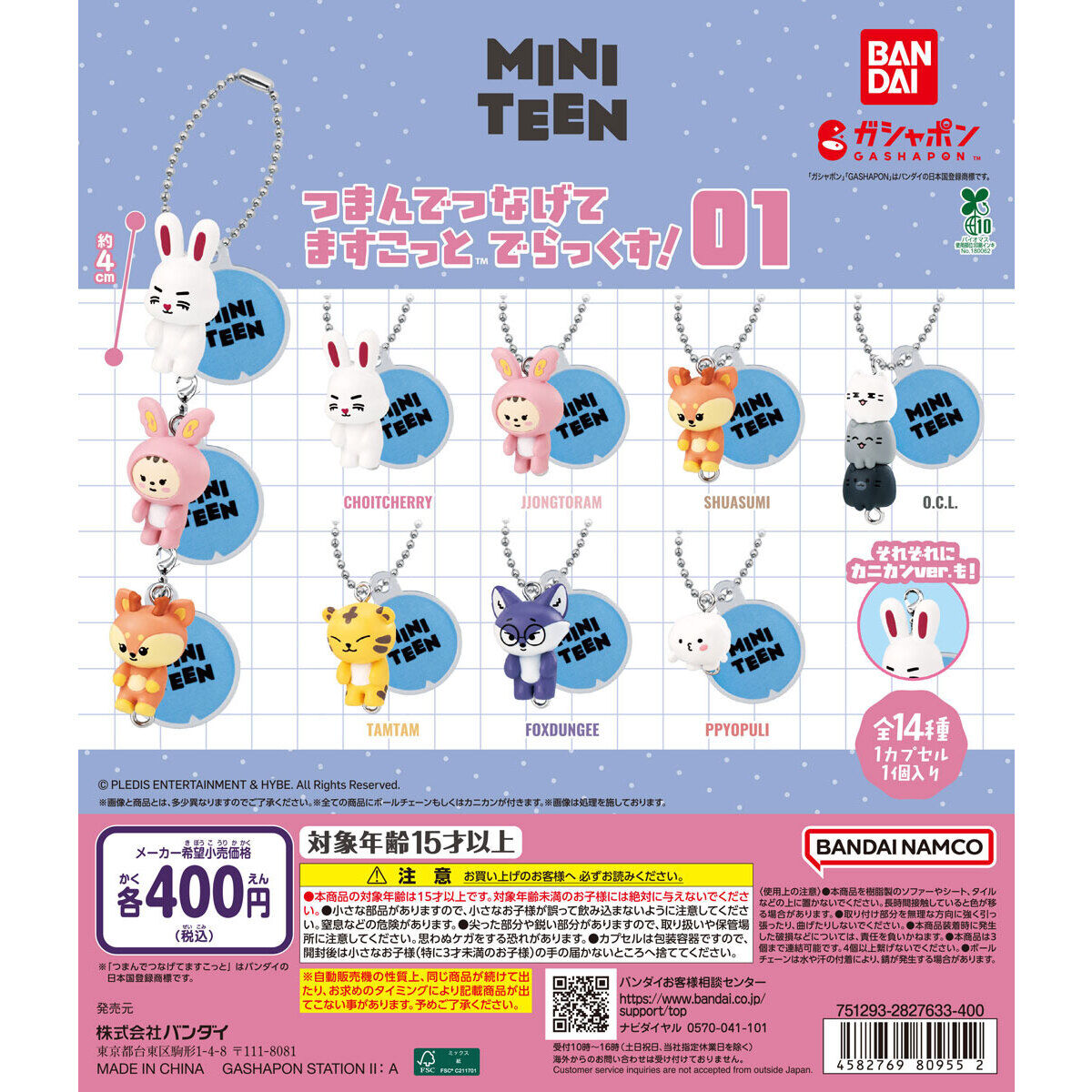 MINITEEN つまんでつなげてますこっと でらっくす！01の台紙画像