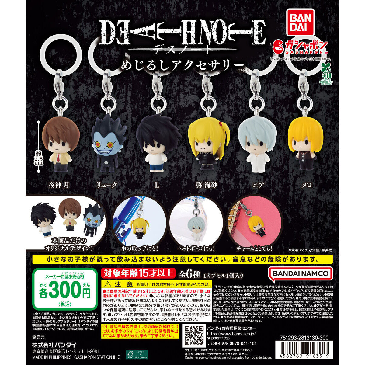 DEATH NOTE めじるしアクセサリーの台紙画像