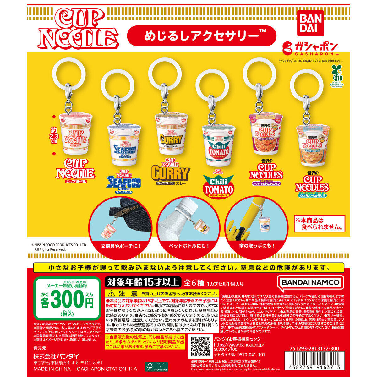 日清カップヌードル めじるしアクセサリーの台紙画像